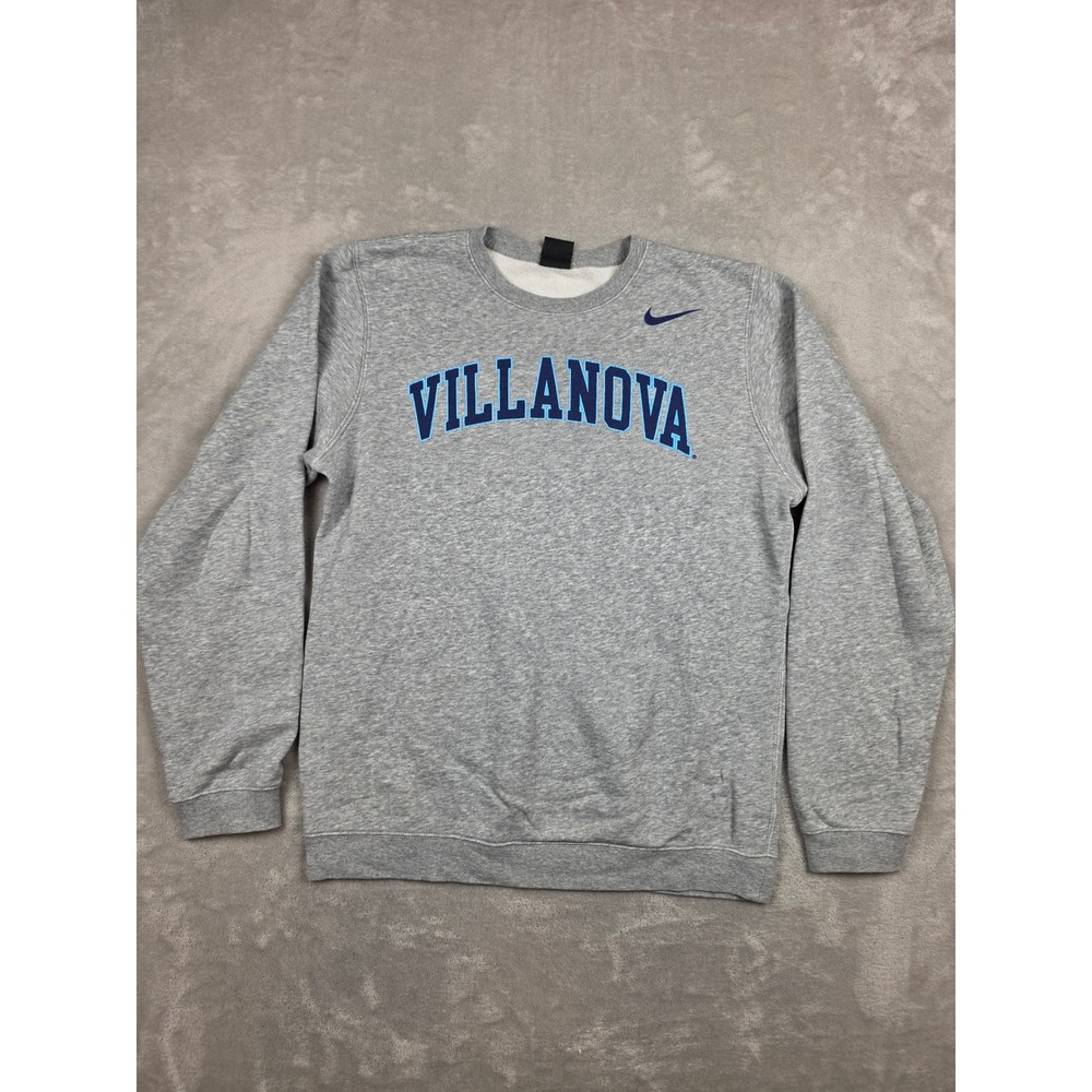 Nike Villanova Club Fleece Crewneck Sweatshirt Mens Small Gray NCAA Collegiate